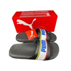 Puma Size 7 Junior Cool Cat Sport Retro BX JR Slide Sandals Black 382478-03 Kids